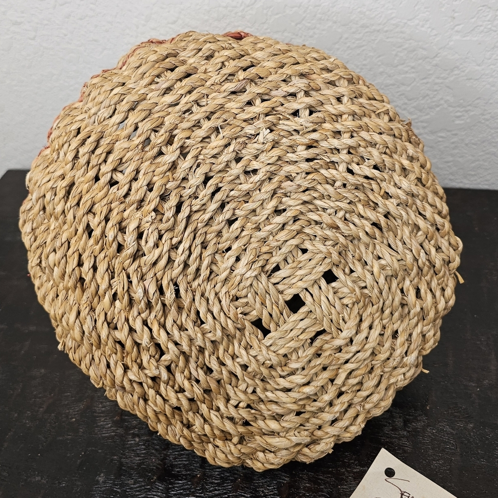 Vintage Artist Made Seagrass Basket Bandon Oregon - Picture 7 of 7